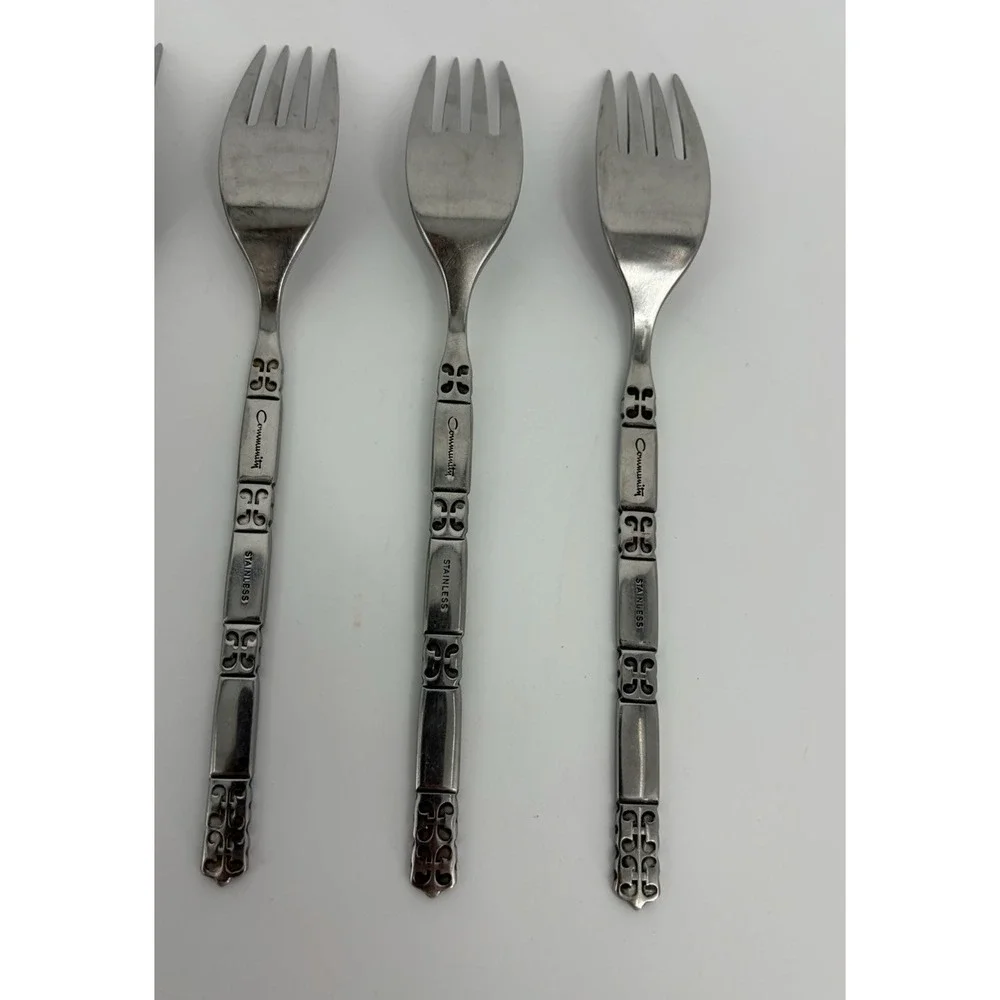 Oneida Community Madrid Dinner Forks Set of 6 No Black Accents Vintage
